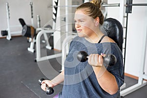 Fat girl in a gym