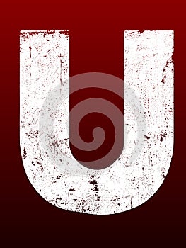 Fat Grunge Letters - U