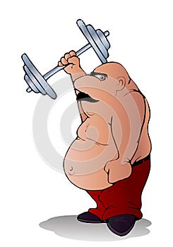 Fat man exercise