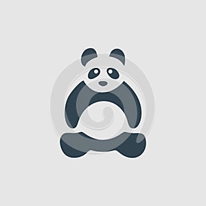 The fat panda illustration logo