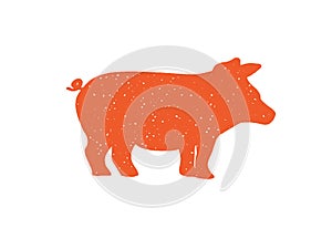 A fat pig suit for the logo or graphic for menu