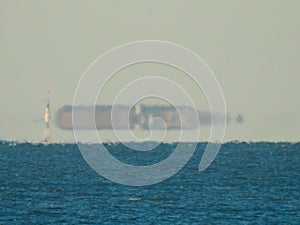 Fata Morgana Mirage (Inferior Mirage) seen from East Wittering photo
