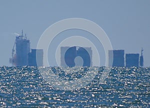 Fata Morgana seen from Selsey beach UK photo