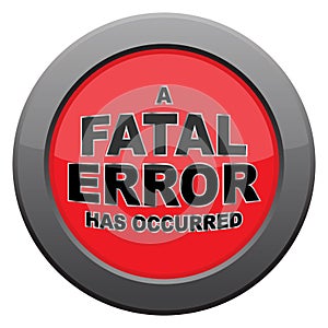 Fatal Error Dark Metal Icon