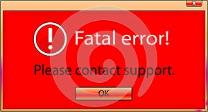 Fatal error window