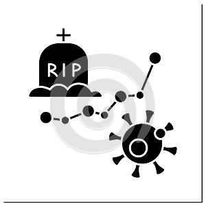 Fatality rate glyph icon photo