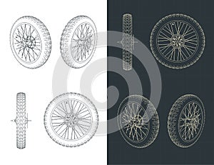 Fatbike front wheel with disc rotor blueprints