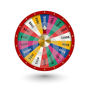 Fate wheel, 3D roulette illustration.