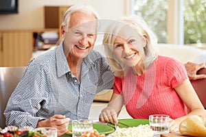 Father and adult daughter sharing meal