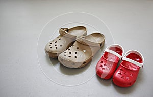 Father and child footwear