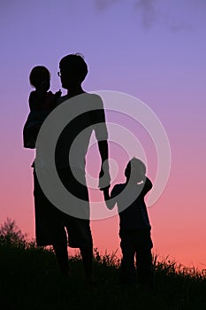 Father and children