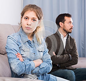 Father and daughter arguing