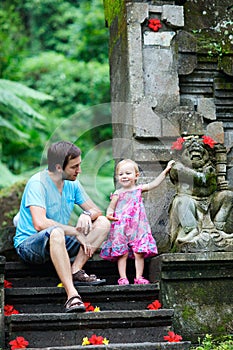 Father and daughter in Bali