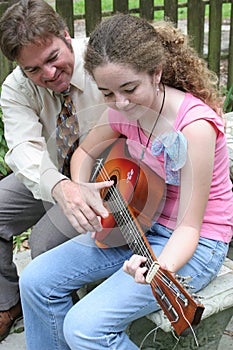 Father Daughter Guitar Lesson 1