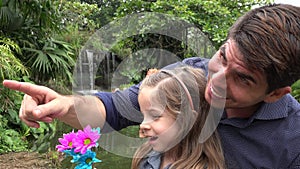 Father and Daughter in Nature