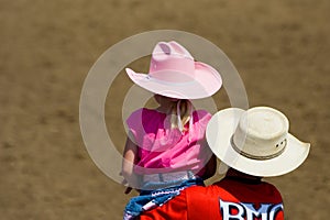 Father and Daughter at the rodeo