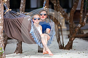 Father and daughter on vacation