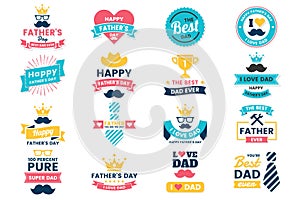 Father day Birthday Vector Logo for banner