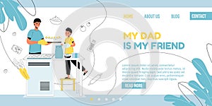 Father day weekend pastime landing page template