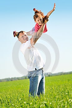 Father with his daughter