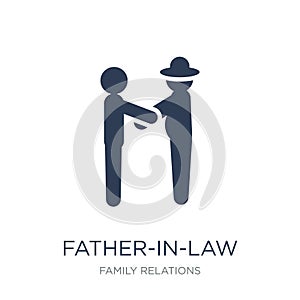 father-in-law icon. Trendy flat vector father-in-law icon on white background from family relations collection