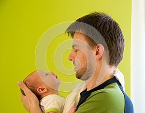 Father with newborn