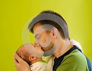 Father with newborn