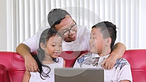 Father protecting his kids from inappropriate content