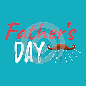 Father`s Day banner and giftcard. Best Dad Ever Poster Sign on B
