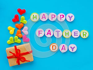 Father`s day concept. HAPPY FATHER DAY alphabet