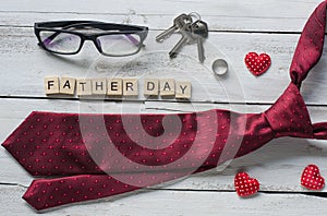 Father`s Day Gift and word `Father day`