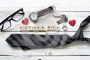 Father`s Day Gift and word `Father day`