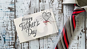 The Father's Day Greeting Card.AI generated image photo