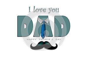 Father\'s Day. Holiday card with text \