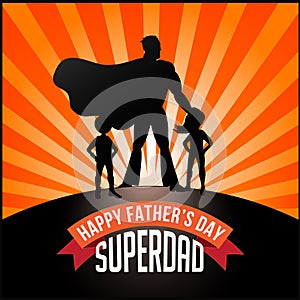 Father`s Day Vector - `SUPERDAD` photo