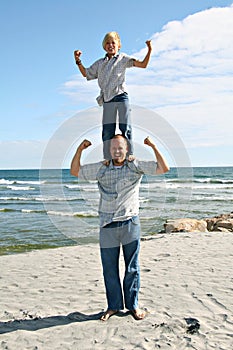 Un un figlio sul Spiaggia 