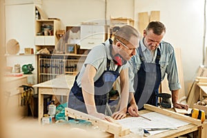 Father and Son in Carpentry