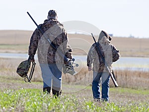 Father and Son hunters photo