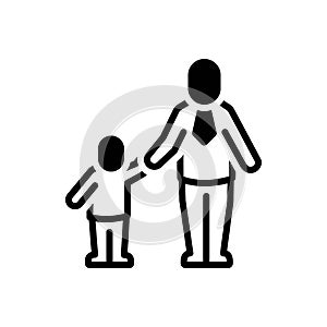 Black solid icon for Mix icon for Father And Son, father and son