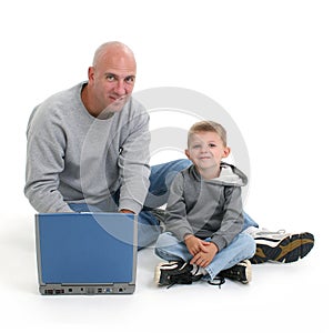 A un hijo computadora portátil computadora 