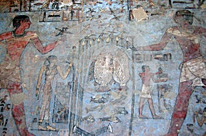 Father and Son tomb painting