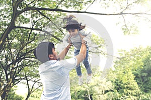 Father spending time with his daughter