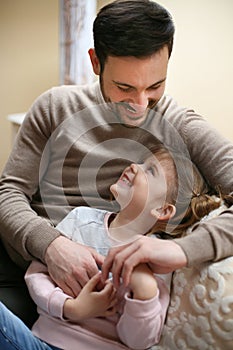 Father spending time with his daughter.