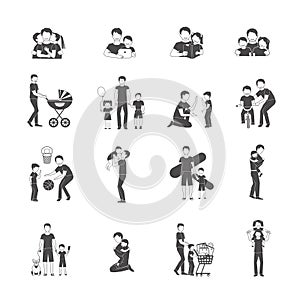 Fatherhood Icon Set photo