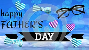 fathers day animation on blur blue sky