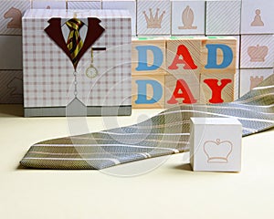 Fathers Day Card on Chessboard - Stock Photo