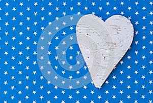 Fathers Day card with heart and stars pattern background