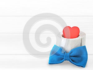 Fathers day / card - love heart with bowtie