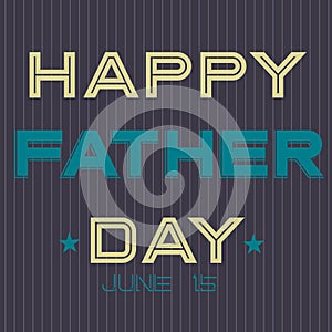 Fathers day card, retro style. vector illustration Retro