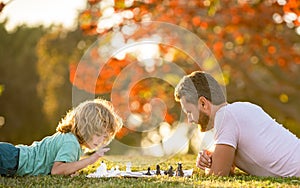 fathers day. happy family. parenthood and childhood. checkmate.